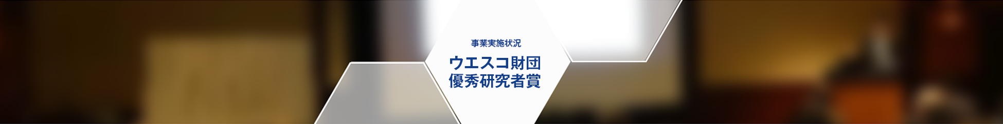 事業実施状況 ウエスコ財団優秀研究者賞